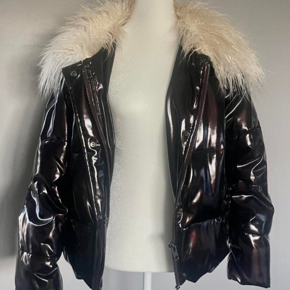 Faux Leather Coat
